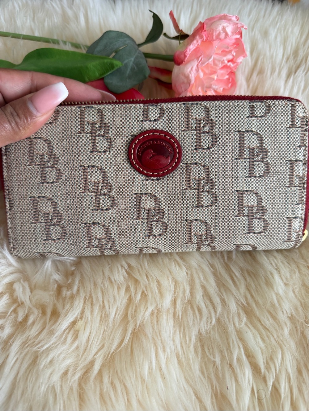 Red Zip-Around Women's Wallet - Dooney & Bourke